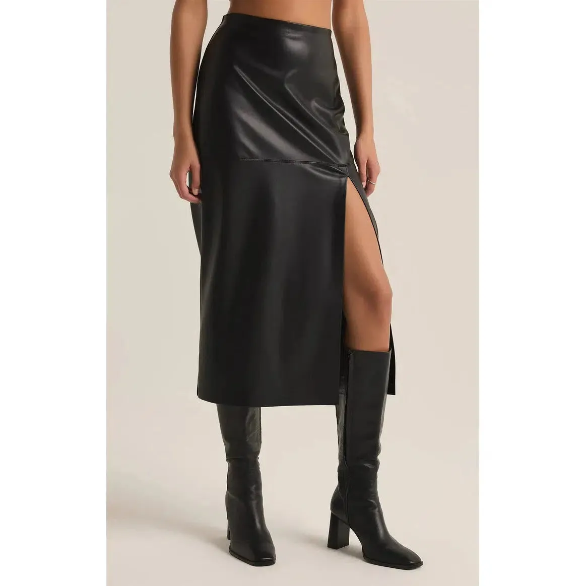 METROPOLITAN LEATHER SKIRT