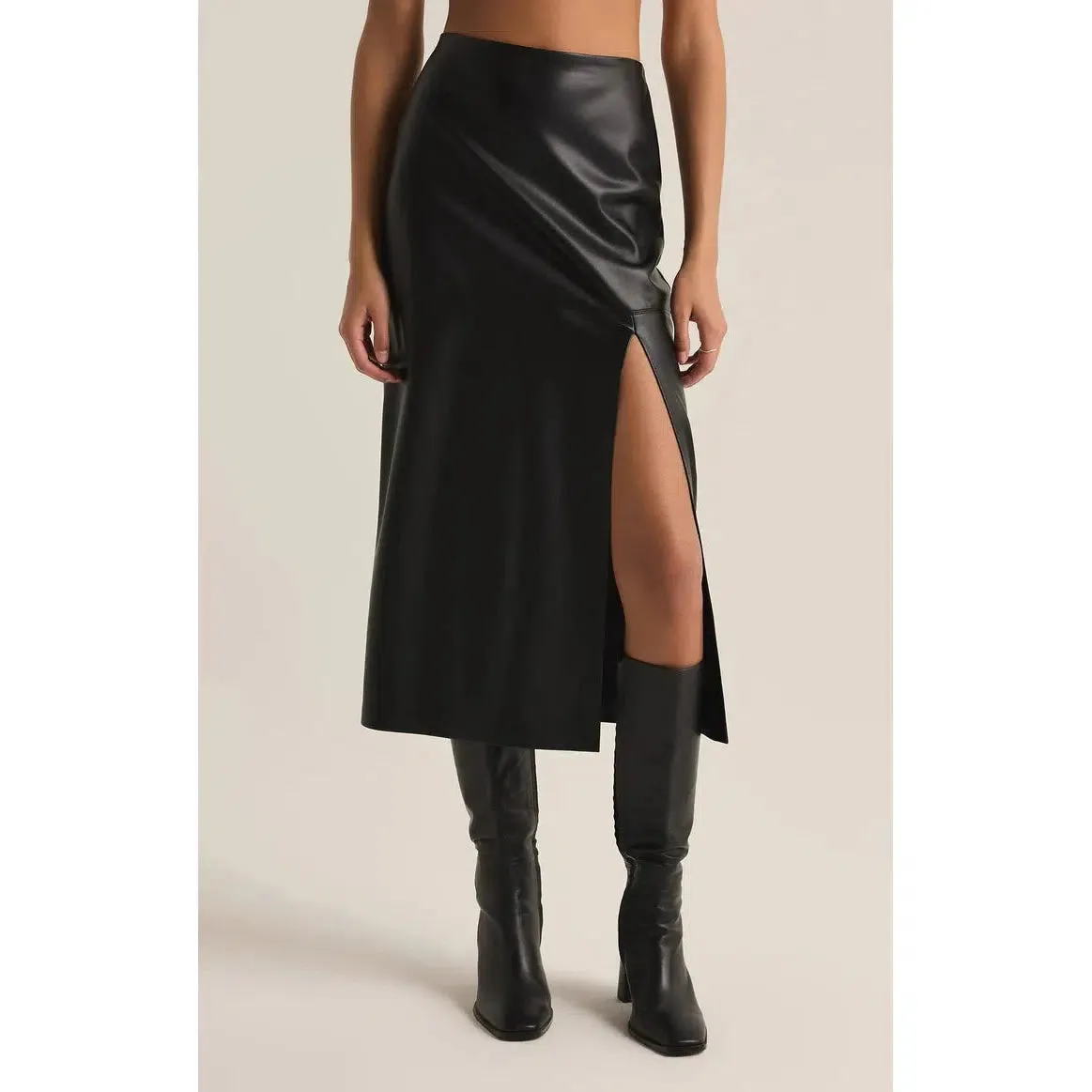 METROPOLITAN LEATHER SKIRT