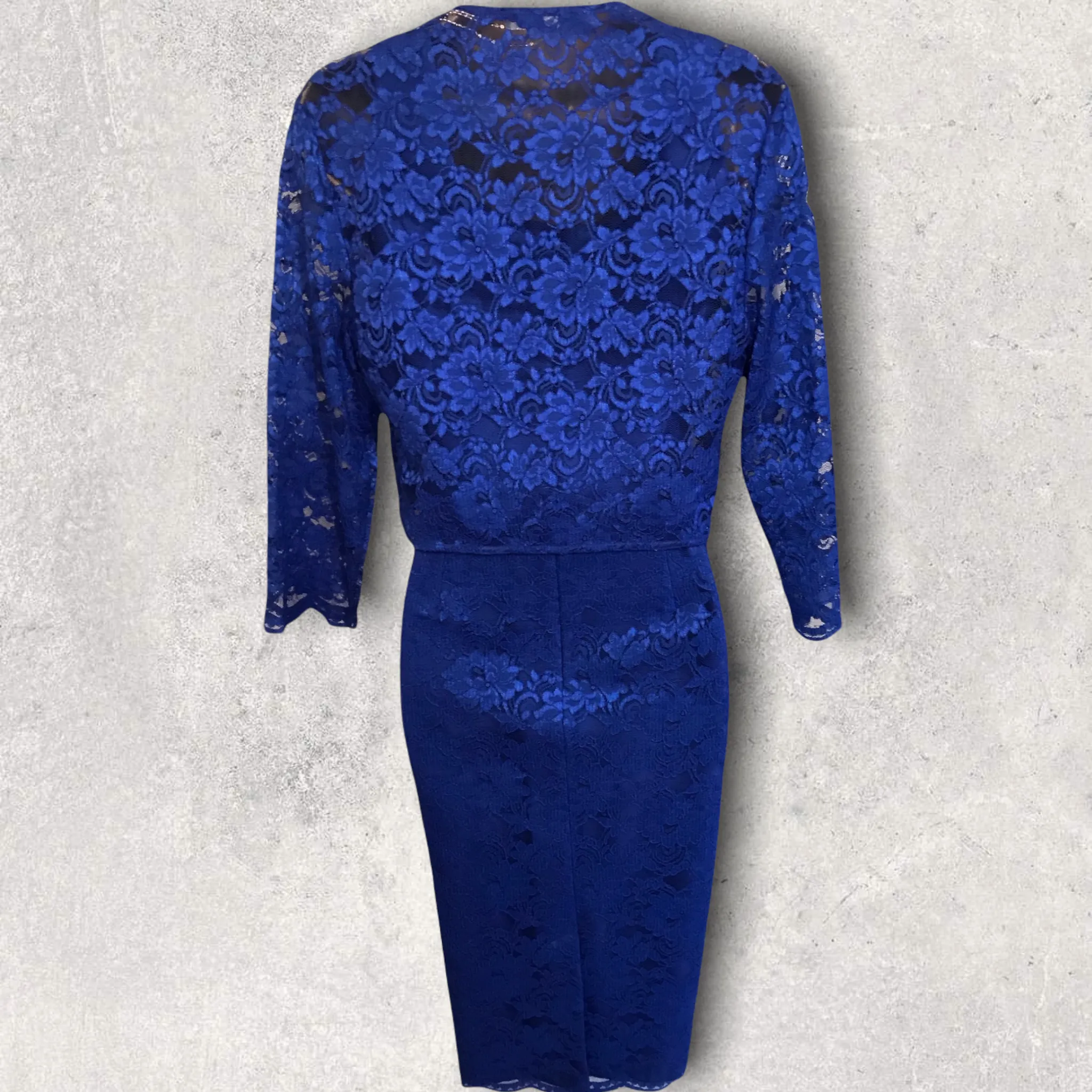 Michaela Louisa Royal Blue Lace Special Occasion Outfit UK 10 US 6 EU 38