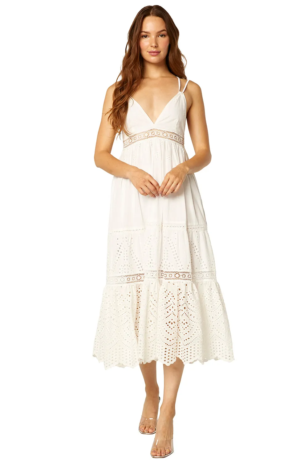 Misa - Allegra Dress in Cotton Eyelet Mix