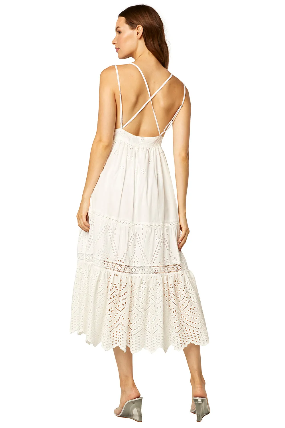 Misa - Allegra Dress in Cotton Eyelet Mix