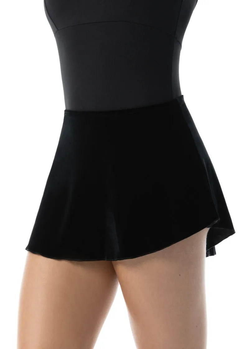 ON SALE Stardust Velvet Pull-On Skirt (Black)