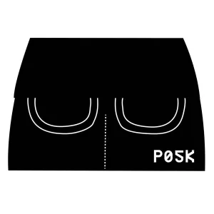 P05K™ | Black Ponte De Roma Utility Belt Skirt