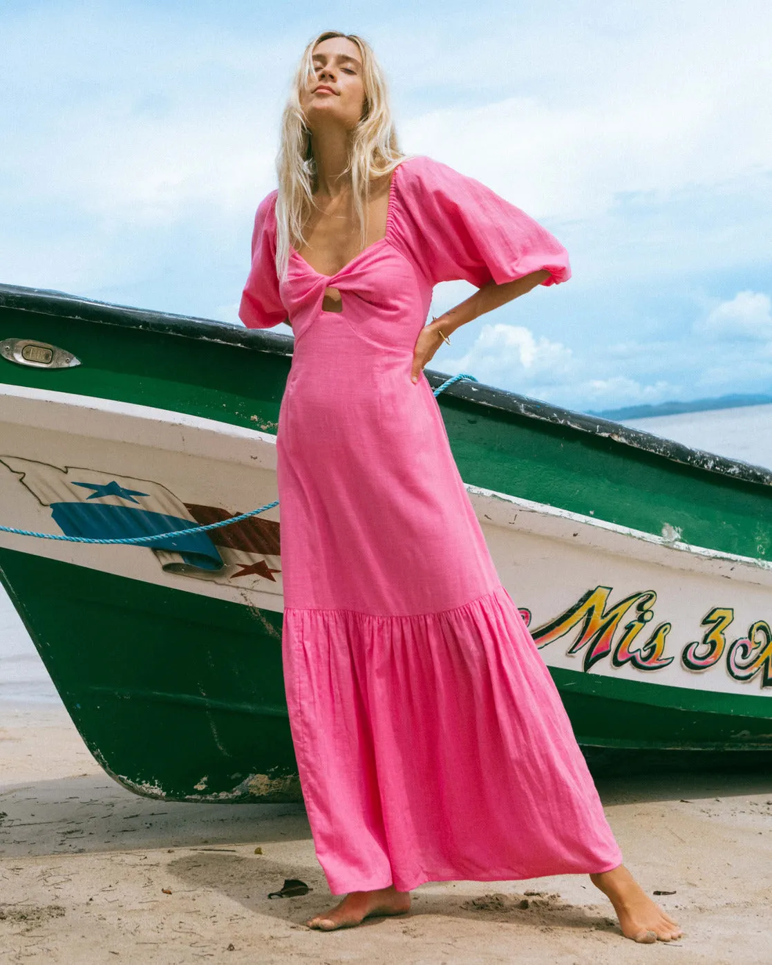 Paradise Cove Maxi Dress - Flirty Fuchsia