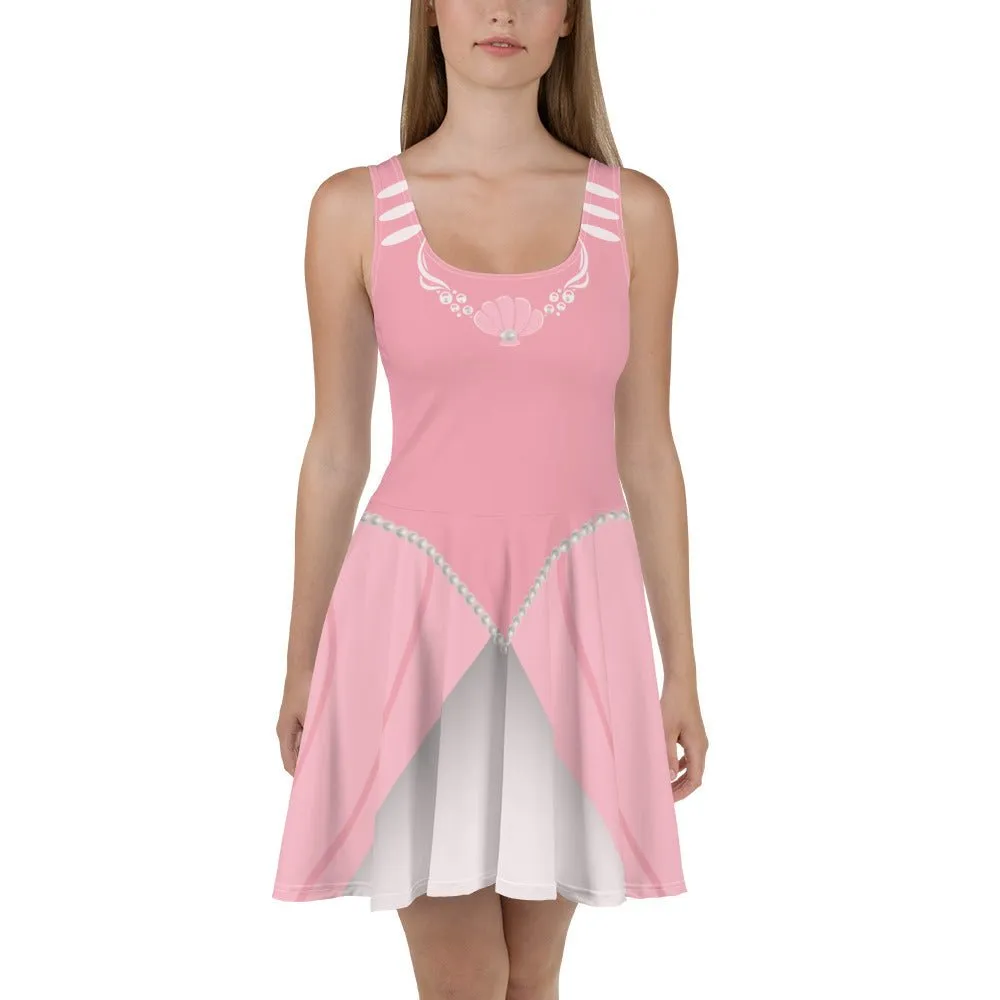 Pink Mermaid Princess Skater Dress