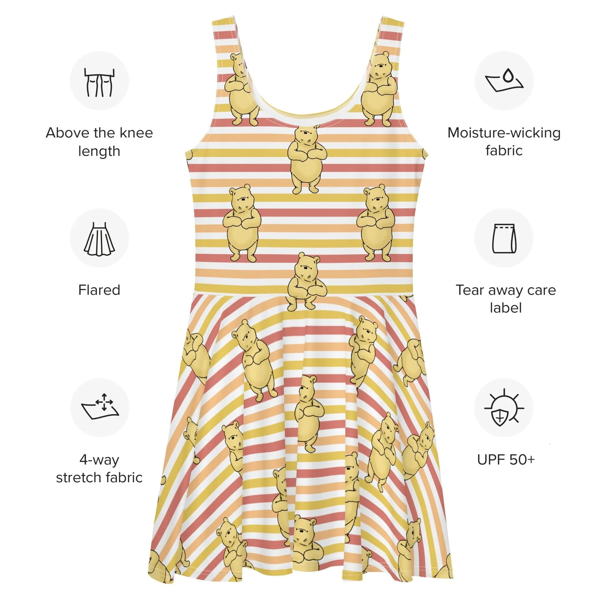 Pooh Stripes Skater Dress