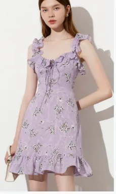 Purple Floral Dress