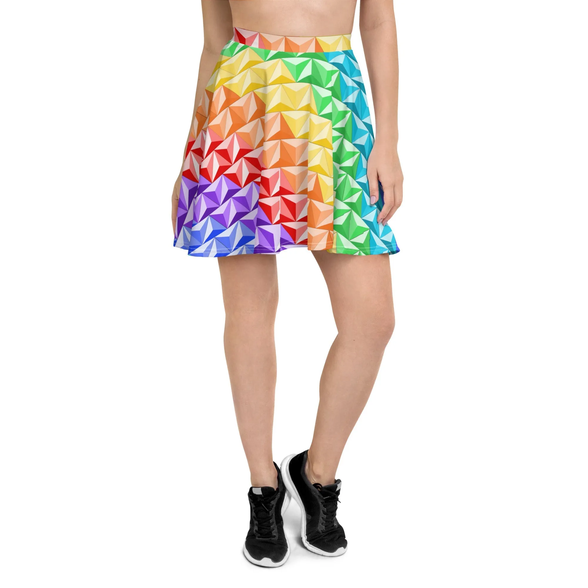 Rainbow World of Tomorrow Skater Skirt