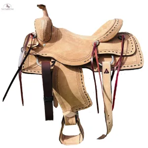 Resistance Roughout Ranch Cutting Saddle with Buckstitch