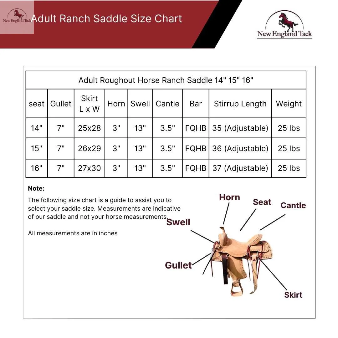 Resistance Roughout Ranch Cutting Saddle with Buckstitch