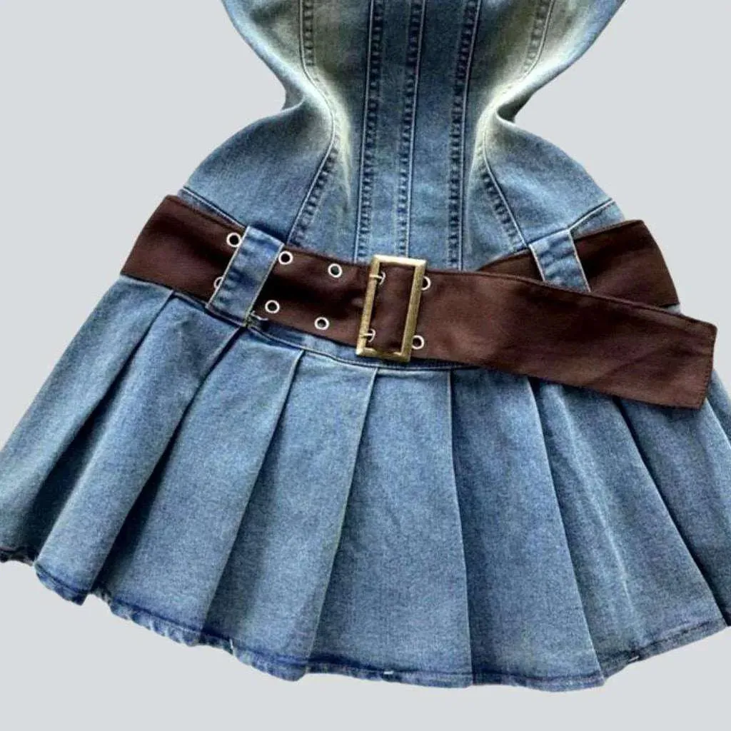 Retro vogue jeans dress