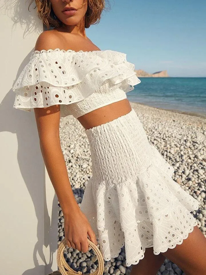 Rome Luxe White Co-ord Set