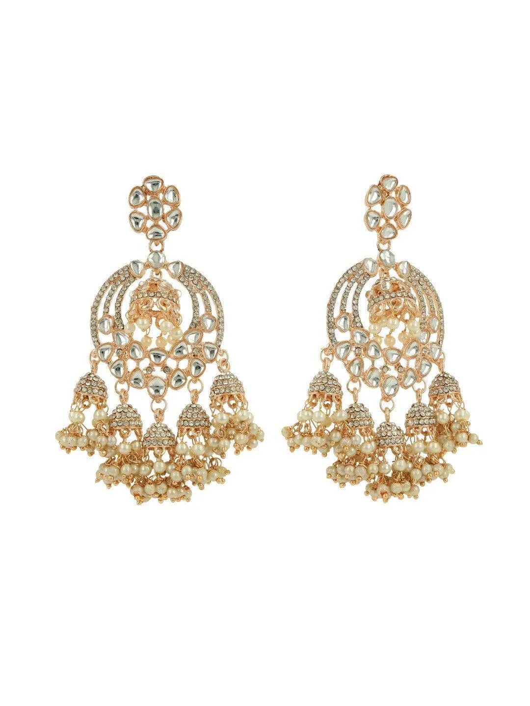 Rose Gold Chandbali Jhumka