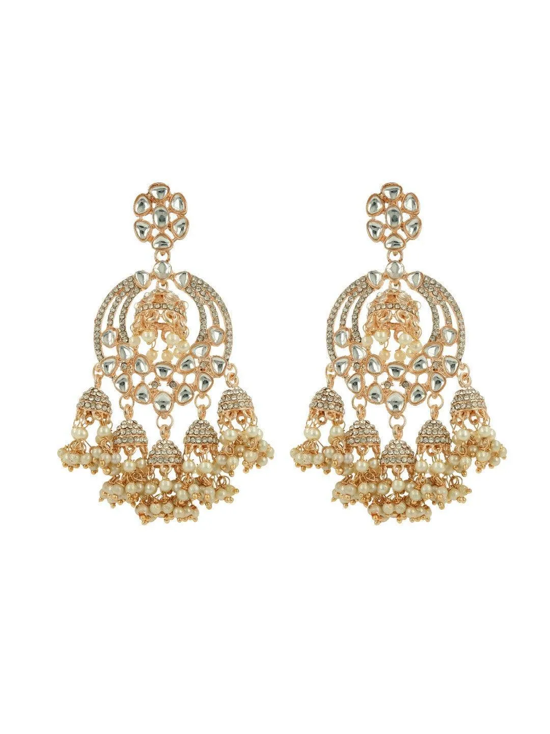 Rose Gold Chandbali Jhumka