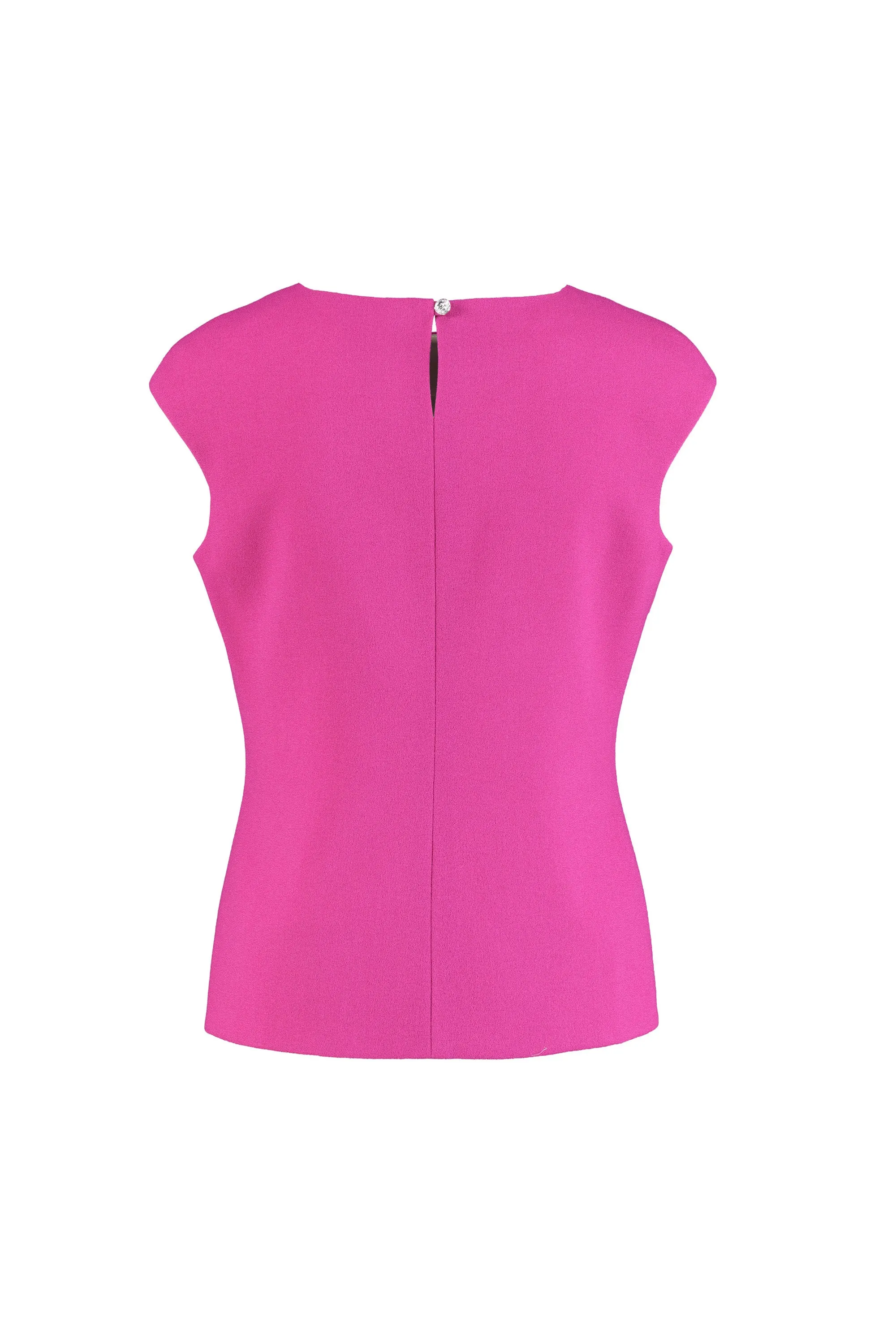 SALVIA FUCHSIA WOOL CREPE BLOUSE