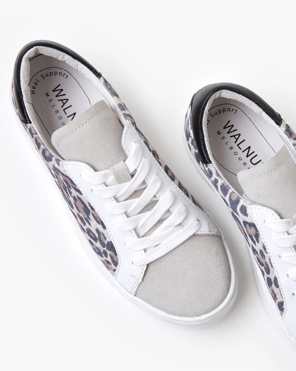 Sammy Leather Sneaker - Beige Leopard