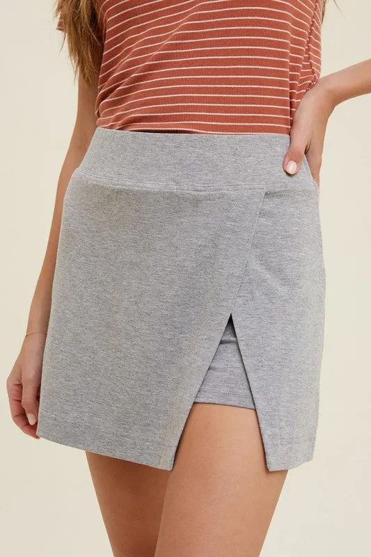 Sangria Knit Tennis Skort