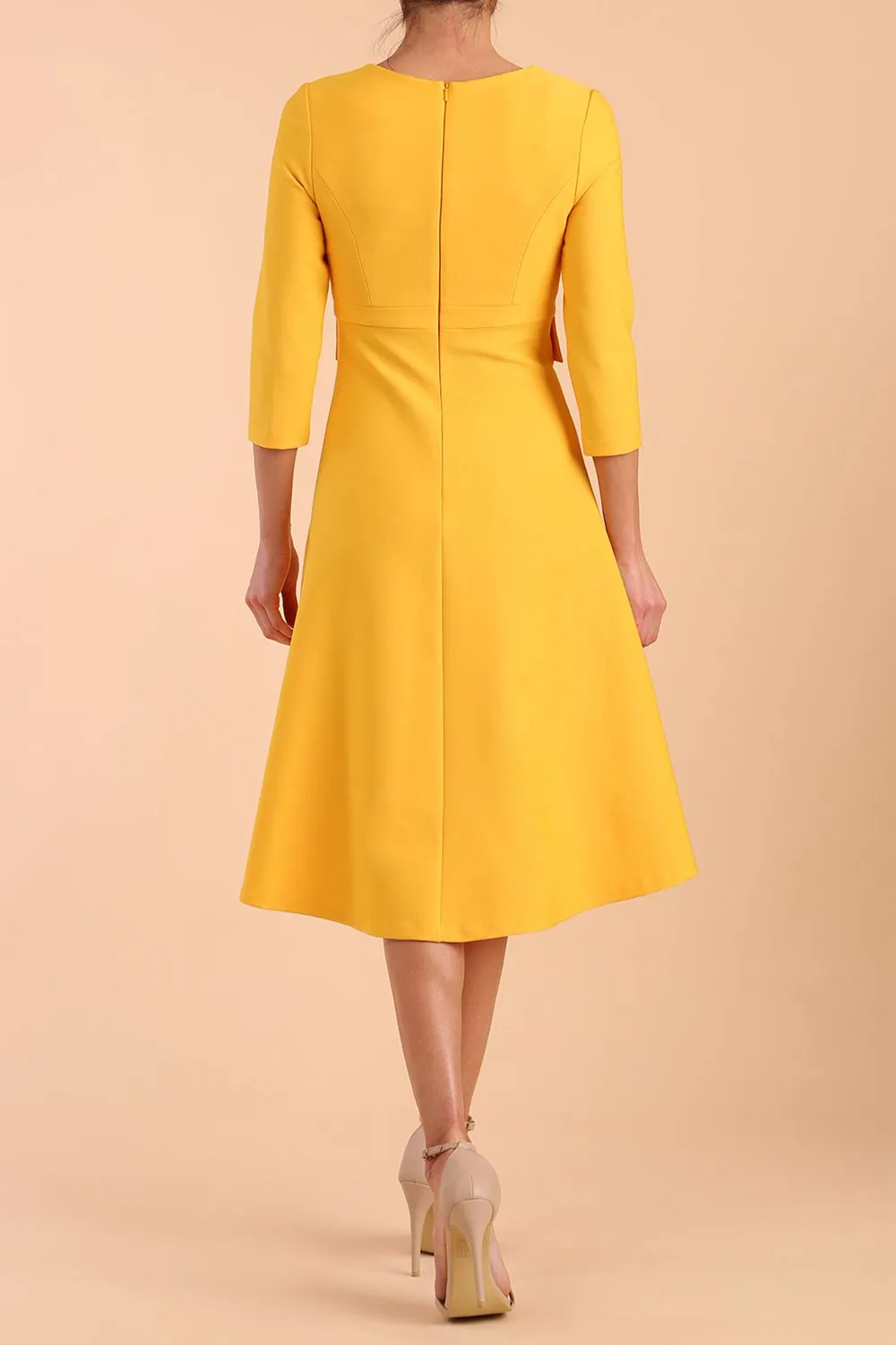 Seed Gresham 3/4 Sleeve Knee Length A-Line Dress