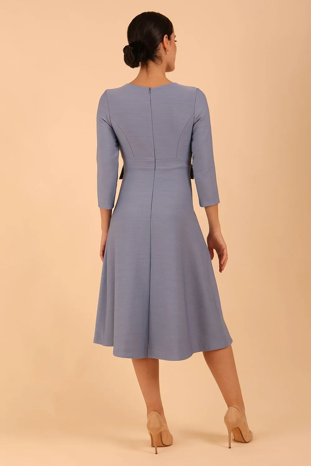 Seed Gresham 3/4 Sleeve Knee Length A-Line Dress