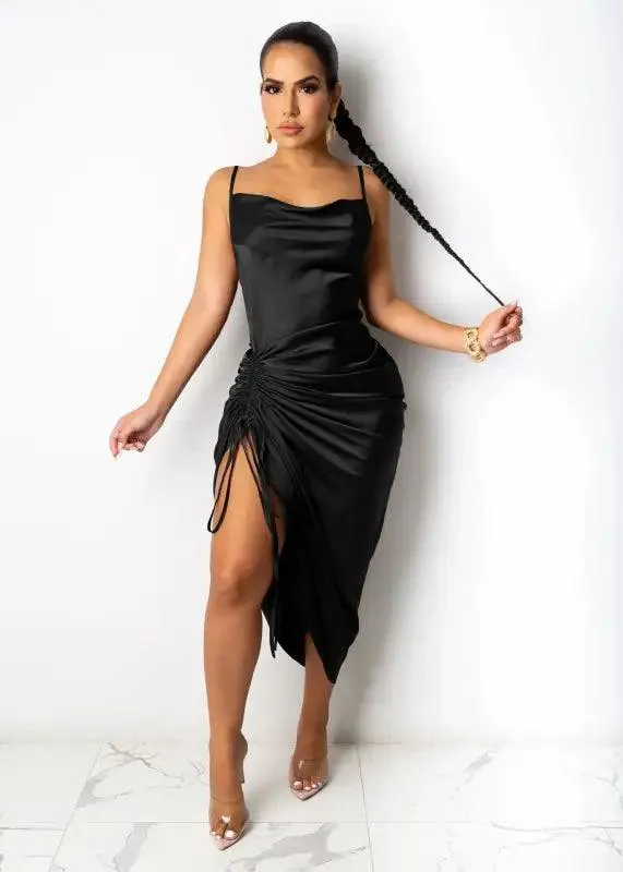 Sexy Trendy Long Skirt, Bandage, Sling Dress, Nightclub Service