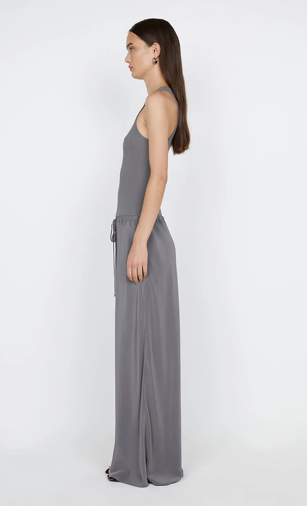 SOLA RACER DRESS - CHARCOAL