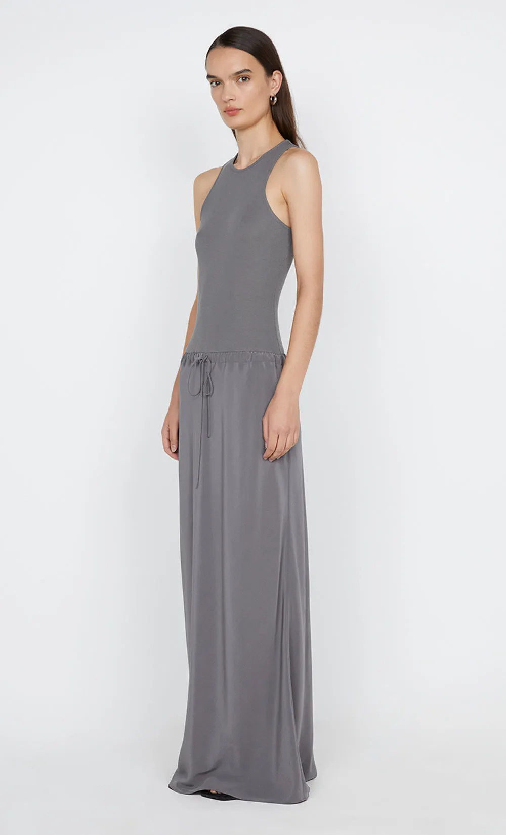 SOLA RACER DRESS - CHARCOAL