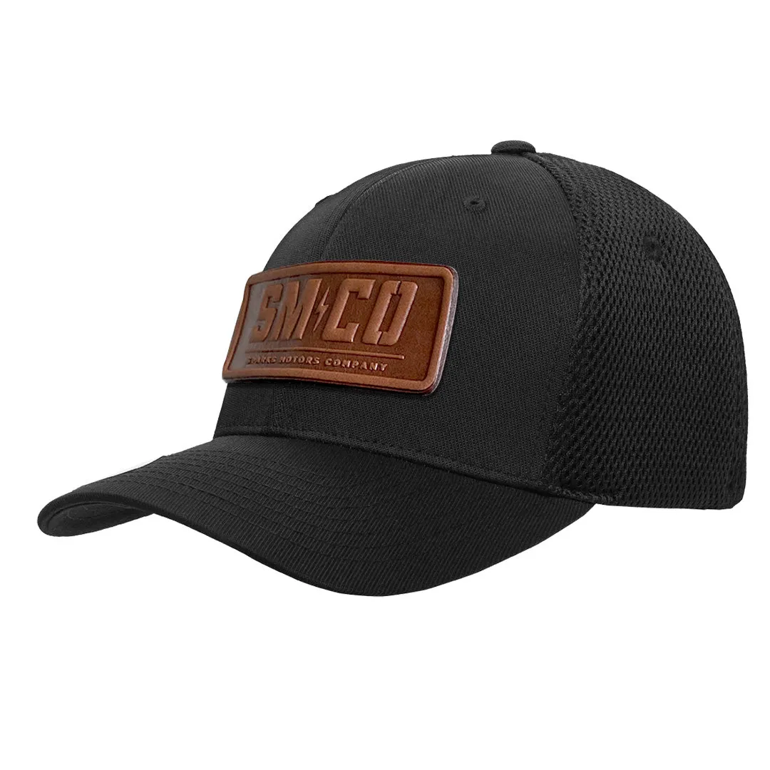 Sparks Motors Brown Leather Airmesh Cap