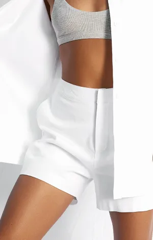 THE LINEN SHORT - WHITE