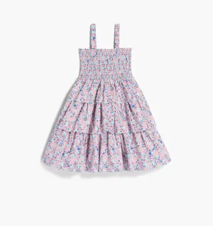 The Tiny Darcy Nap Dress - Pink Basketweave Vine