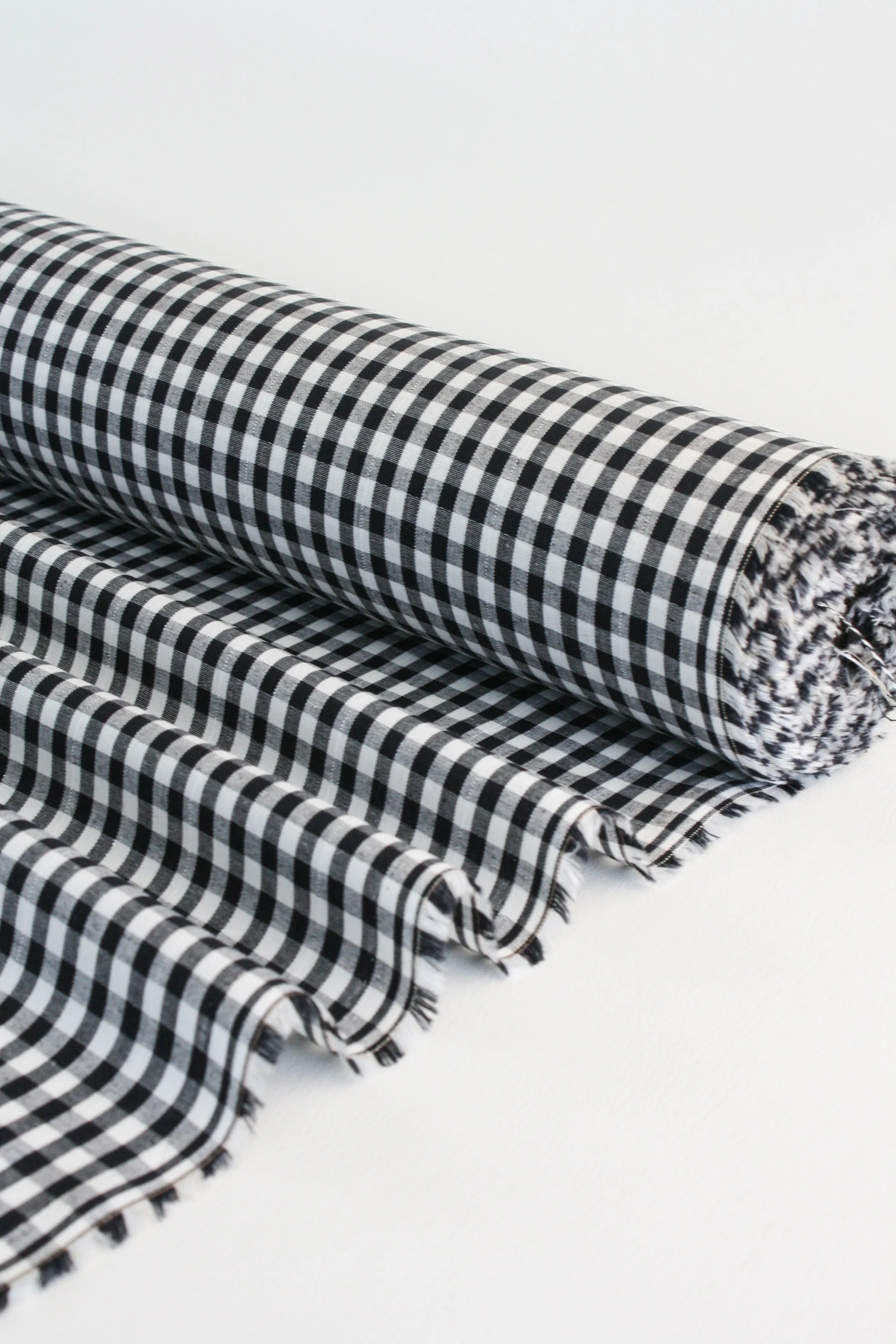 Tibby - Lurex Windowpane Linen | Soot