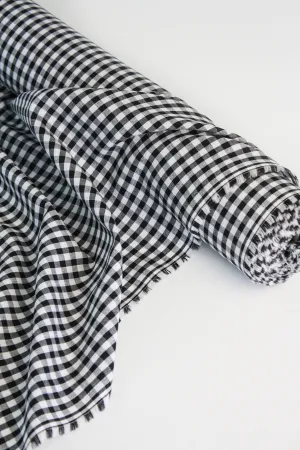 Tibby - Lurex Windowpane Linen | Soot