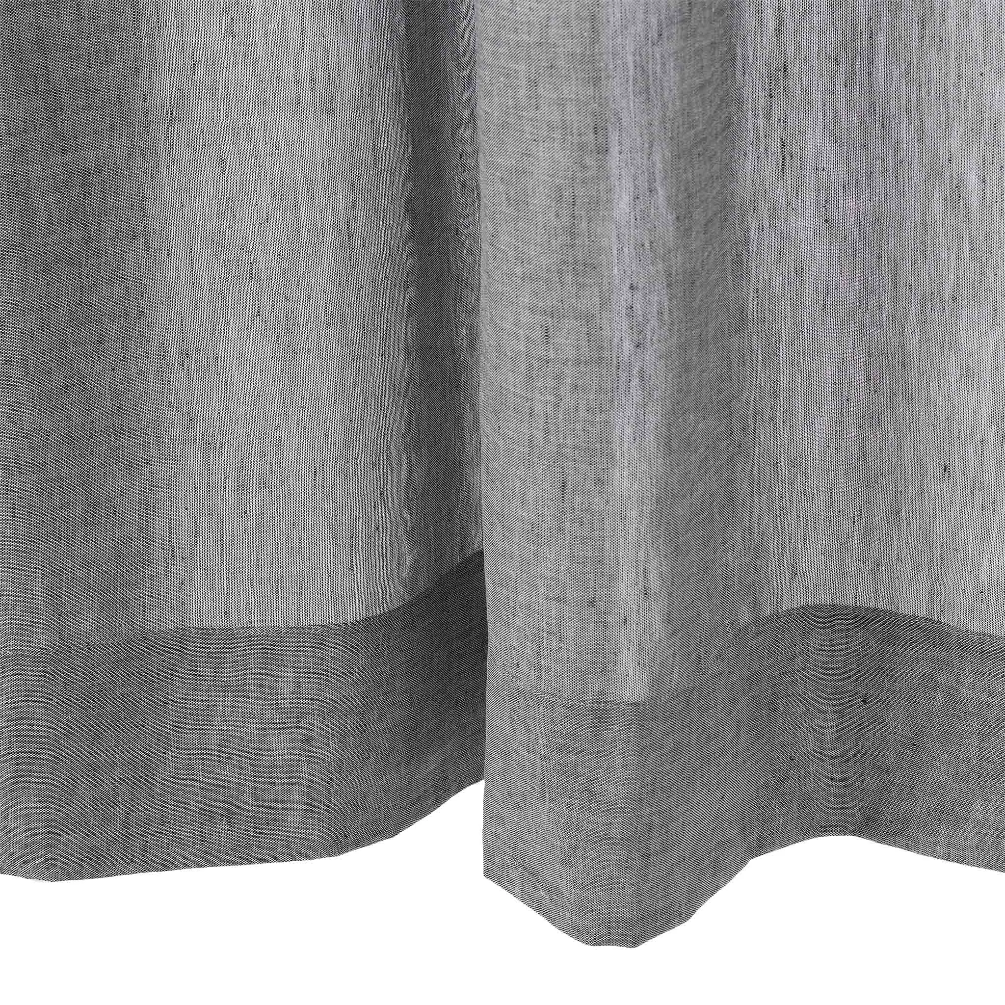 Tolosa Linen Cotton Curtain (set of 2) [Charcoal]