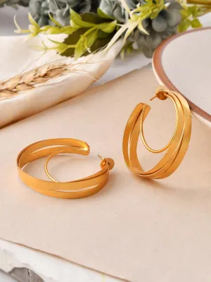 Triple Layer Twisted Hoop Earrings