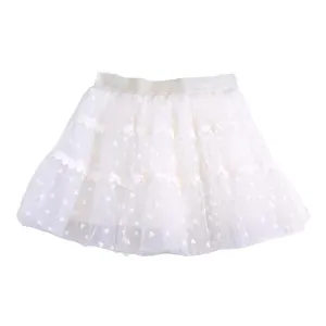 Velvet Heart Mesh Tutu White