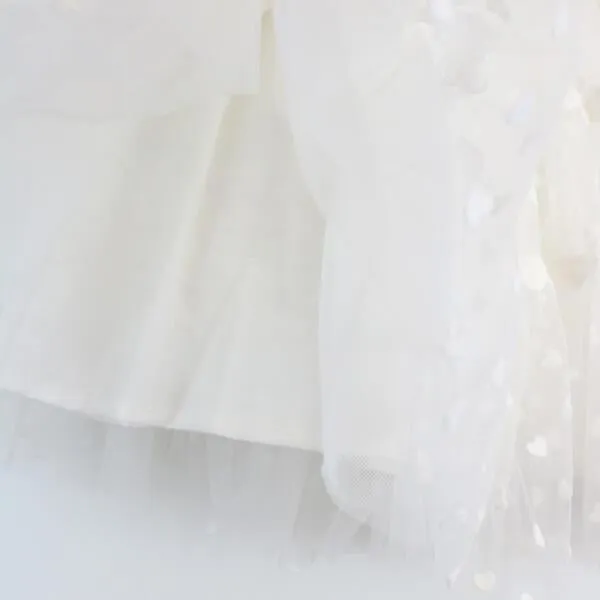 Velvet Heart Mesh Tutu White