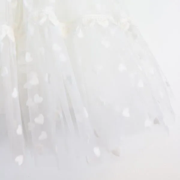 Velvet Heart Mesh Tutu White