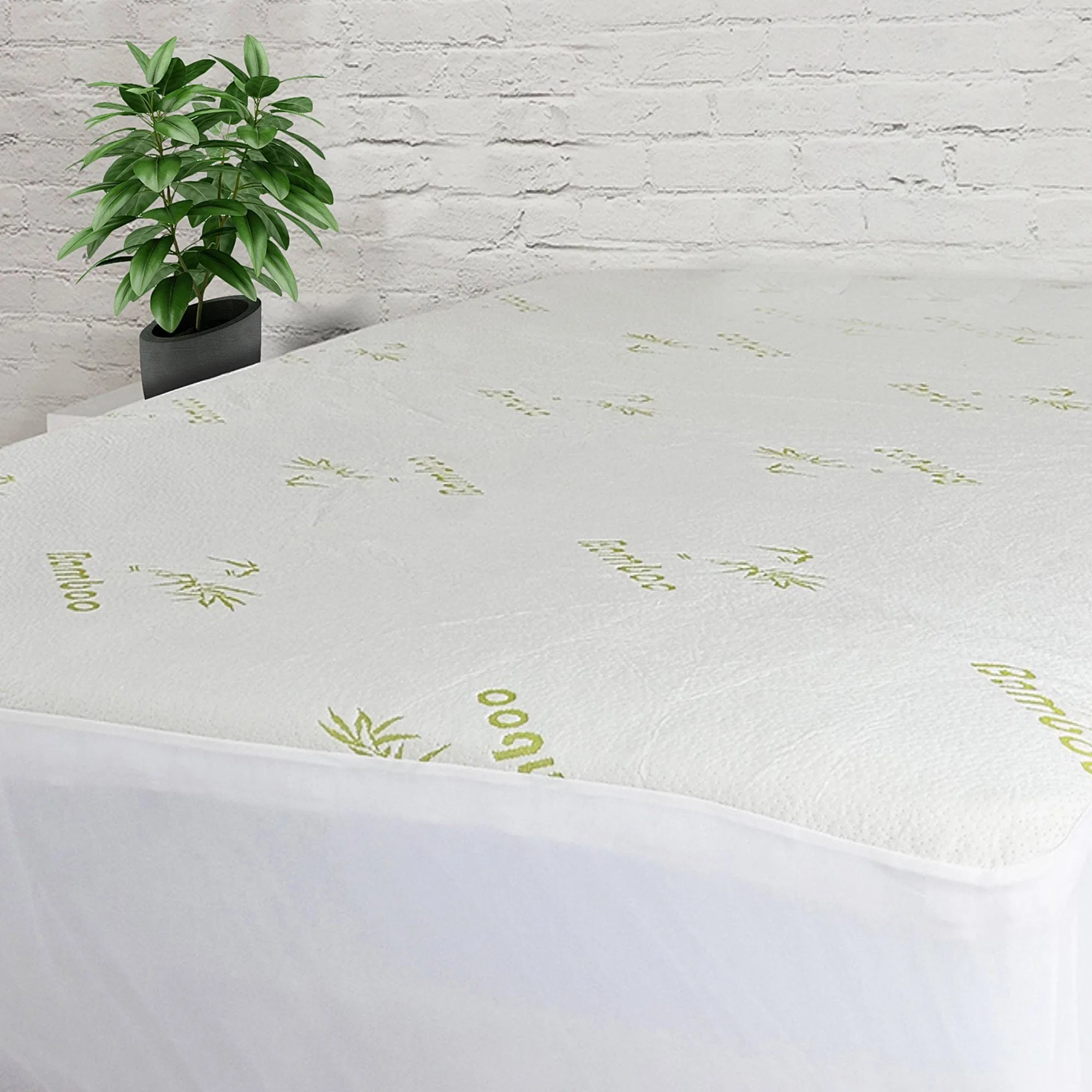 W Home - Bamboo-Blend Quilted Mattress Pad