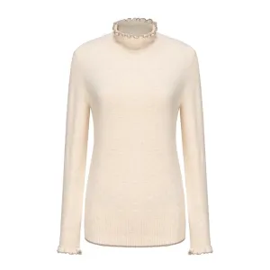 Women's Ruffled Collar Knitted Sweater