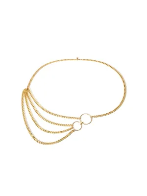 Yellow Chimes Waist Chain for Women and Girls Fashion Hip Chain for Women | Gold Toned Multilayered Belly Chain | Birthday Gift for girls and women